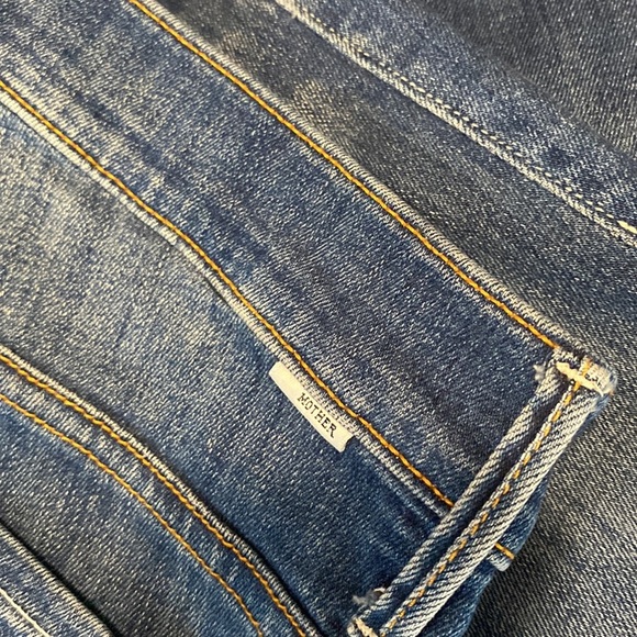 MOTHER INSIDER CROP STEP FRAY IN NOT ROUGH ENOUGH HIGH WAISTED KICK FLARE SZ 25 - Picture 10 of 16